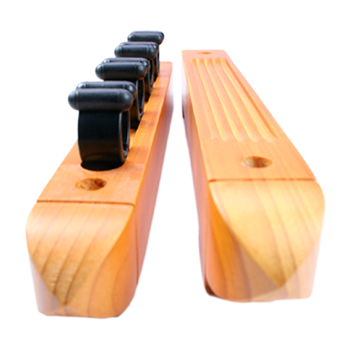 4 Cue Wooden Rack & Clips Maple